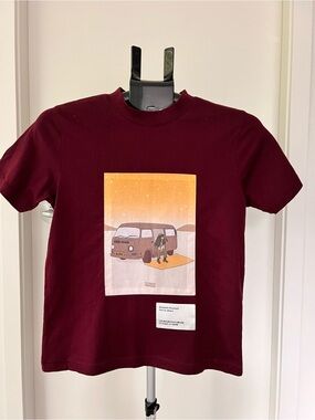 ICON Maroon Tee with Sunset Van Graphic